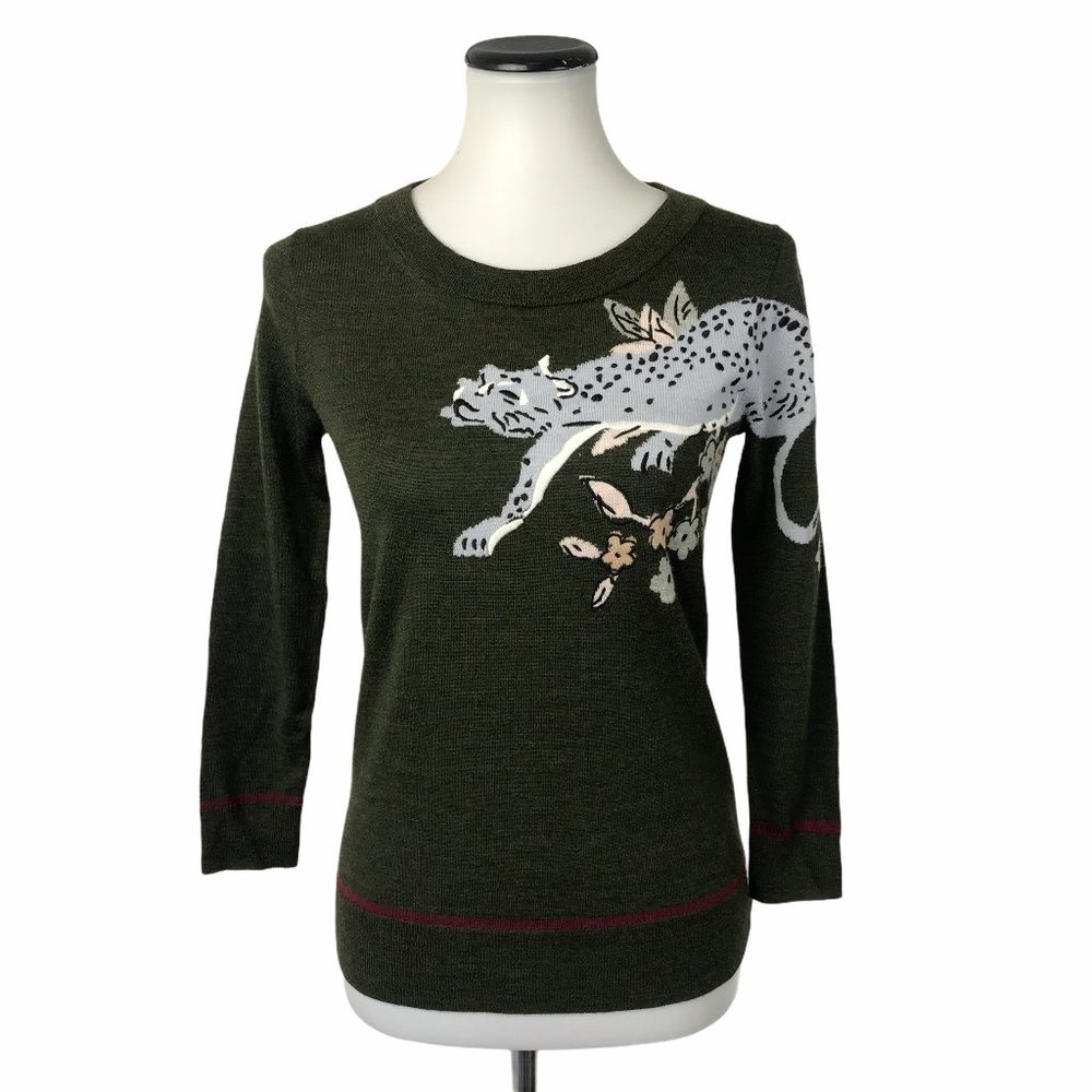 J.Crew Tippi Merino Wool Cheetah Sweater #166